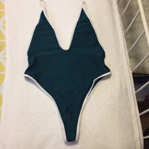 High leg one piece swimsuit
